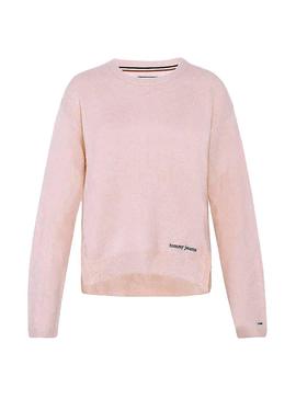 Jersey Tommy Jeans Side Stitch Rosa Para Mujer