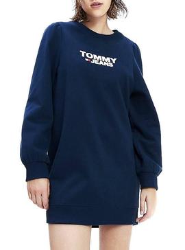 Vestido Tommy Jeans Heart Logo Marino Mujer