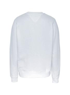 Sudadera Tommy Jeans Essential Logo Blanco Mujer