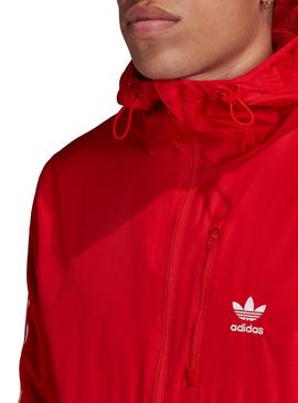 Cortavientos Adidas Lock Rojo Para Hombre