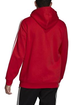 Sudadera Adidas 3-Stripes Rojo Para Hombre