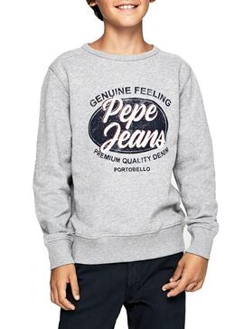 Sudadera Pepe Jeans Stewart Gris Para Niño