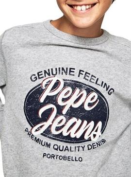 Sudadera Pepe Jeans Stewart Gris Para Niño