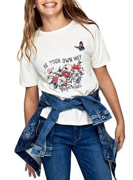 Camiseta Pepe Jeans Celine Blanco Para Niña