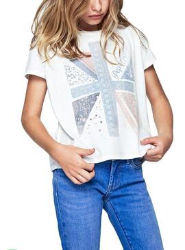 Camiseta Pepe Jeans Cassiopea Blanco Para Niña