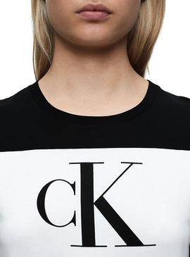 Camiseta Calvin Klein Blocking Monogram Negro 