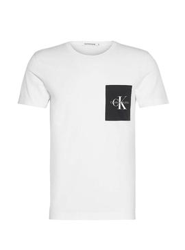 Camiseta Calvin Klein Monogram Pocket Blanco