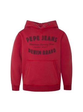 Sudadera Pepe Jeans Stevens Rojo Para Niño