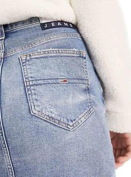 Falda Tommy Jeans Denim AKR Para Mujer