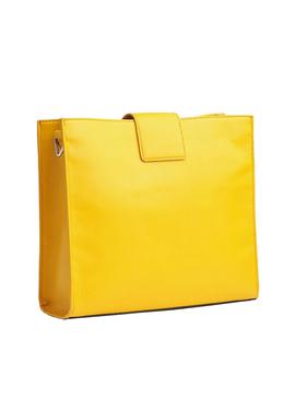 Bolso Tommy Jeans Small Tote Amarillo Para Mujer