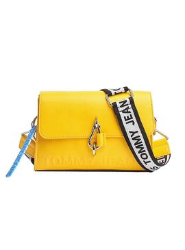 Bolso Tommy Jeans Bold Crossover Amarillo Mujer
