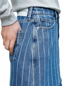 Falda Calvin Klein Jeans Baseball Denim Mujer