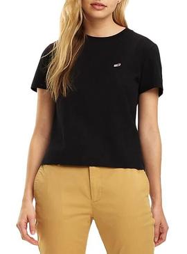 Camiseta Tommy Jeans Classic Negro Mujer