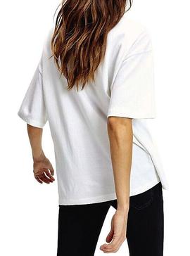 Camiseta Tommy Jeans Diagonal Blanco Mujer