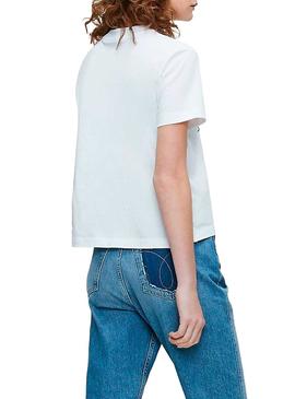 Camiseta Calvin Klein Jeans Round Logo Blanco