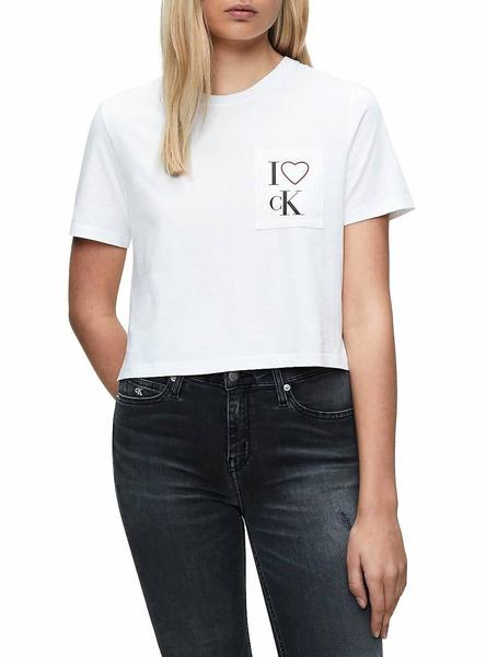 Camiseta Calvin Klein Love Blanco Mujer
