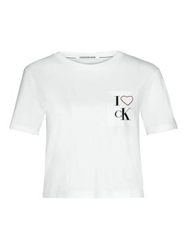 Camiseta Calvin Klein Love Blanco Mujer