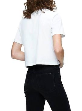 Camiseta Calvin Klein Monogram Blanco Mujer