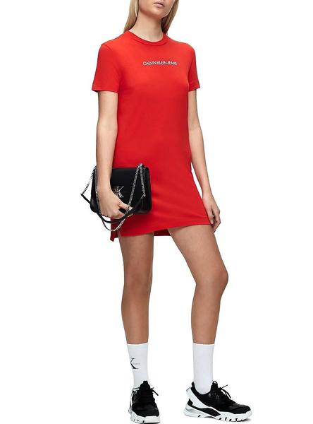 Genuino Espere Armonía Vestido Calvin Klein Institutional Rojo Mujer