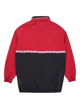 Cazadora Tommy Jeans Tape Chest Rojo Mujer