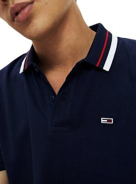 Polo Tommy Jeans Classic Azul Hombre