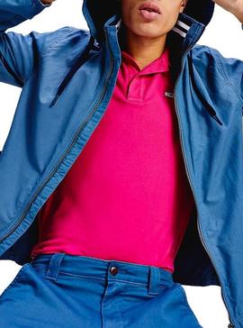 Polo Tommy Jeans Classic Solid Fucsia Hombre