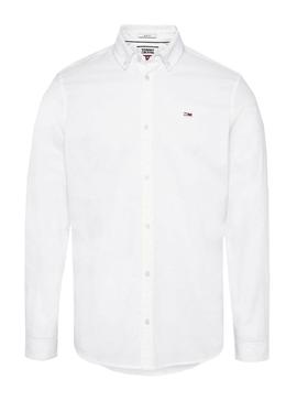 Camisa Tommy Jeans Oxford Blanco Hombre