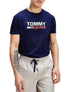 Camiseta Tommy Jeans Corp Azul Hombre