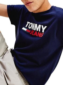 Camiseta Tommy Jeans Corp Azul Hombre