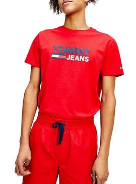 Camiseta Tommy Jeans Corp Rojo Hombre