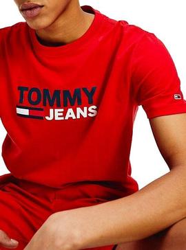 Camiseta Tommy Jeans Corp Rojo Hombre