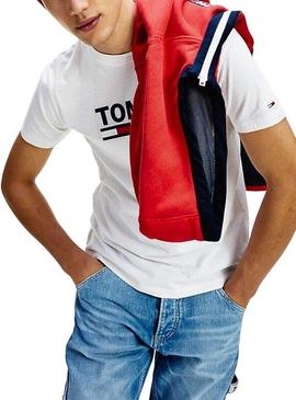 Camiseta Tommy Jeans Corp Blanco Hombre