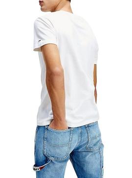 Camiseta Tommy Jeans Corp Blanco Hombre