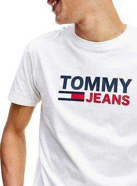 Camiseta Tommy Jeans Corp Blanco Hombre