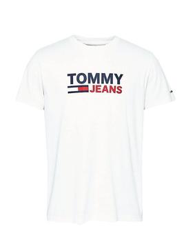 Camiseta Tommy Jeans Corp Blanco Hombre