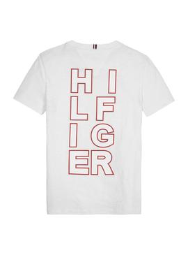 Camiseta Tommy Hilfiger Maxilogo Blanco Niño