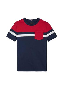 Camiseta Tommy Hilfiger Pique Azul Niño