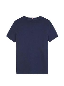 Camiseta Tommy Hilfiger Round Flag Azul Niño