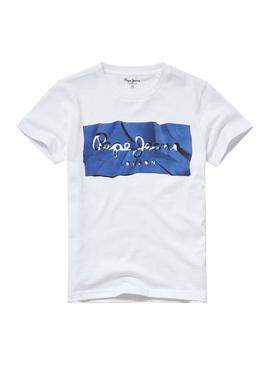 Camiseta Pepe Jeans Raury Blanco Niño