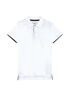 Polo Pepe Jeans Thor Blanco Niño