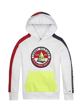 Sudadera Tommy Hilfiger Fluor Blanco Niño