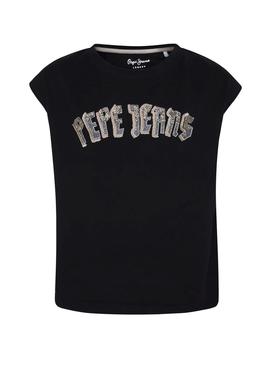 Camiseta Pepe Jeans Trinity Negro Niña