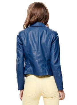 Cazadora Only Gemma Biker Azul Mujer