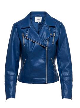 Cazadora Only Gemma Biker Azul Mujer