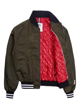 Bomber Tommy Jeans Signature Verde Mujer