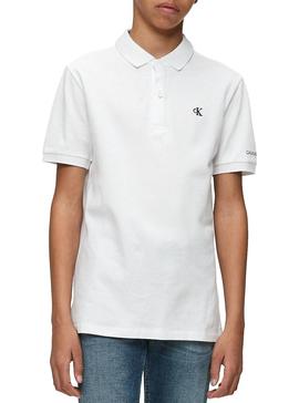 Polo Calvin Klein Essential Blanco para Niño