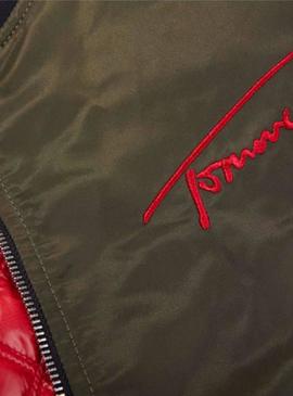 Bomber Tommy Jeans Signature Verde Mujer