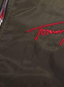 Bomber Tommy Jeans Signature Verde Mujer