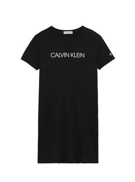 Vestido Calvin Klein Institutional Negro para Niña