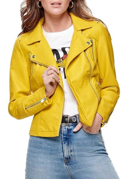 Only Gemma Biker Amarillo Mujer